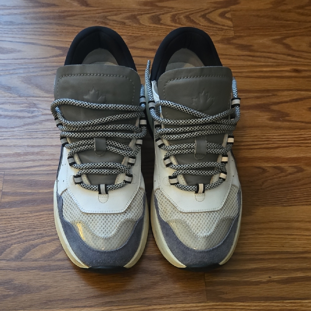 DSQUARED2 Gray and White Men's Sneakers